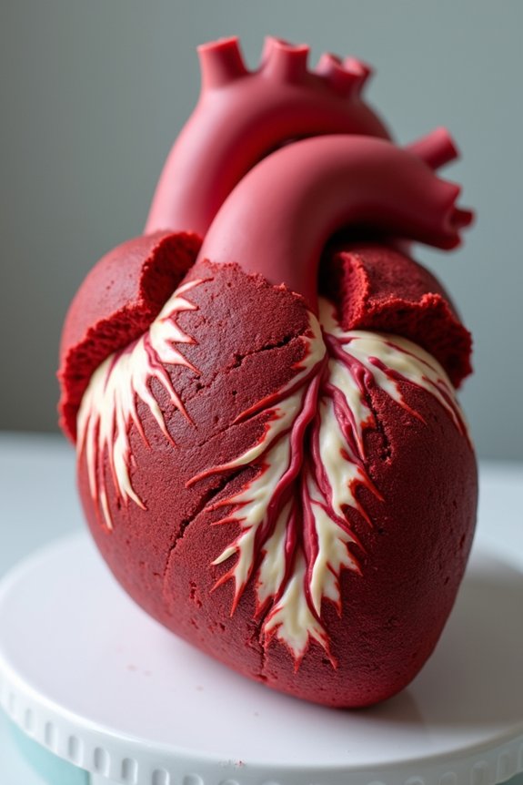 anatomical heart layer cake