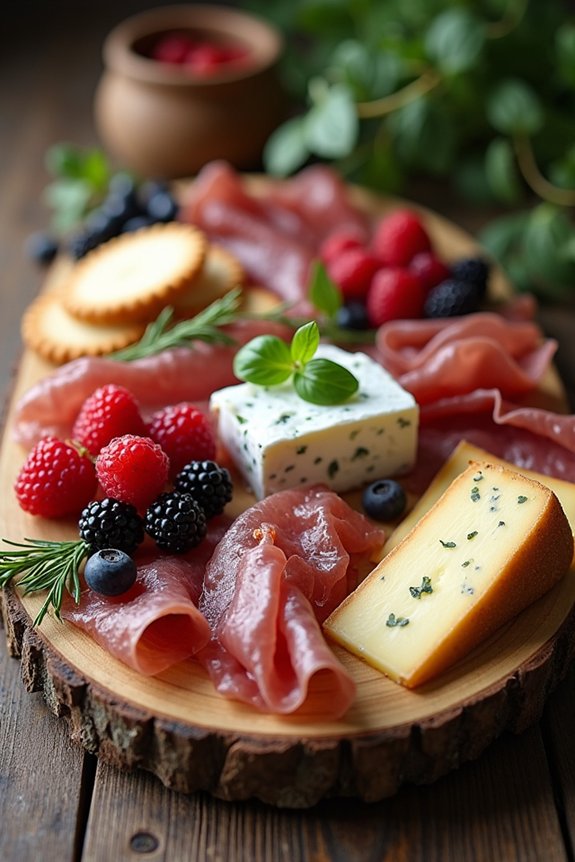 artful gourmet charcuterie presentation