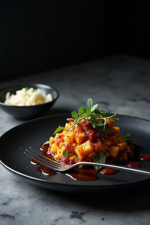 artful plating enhances drama
