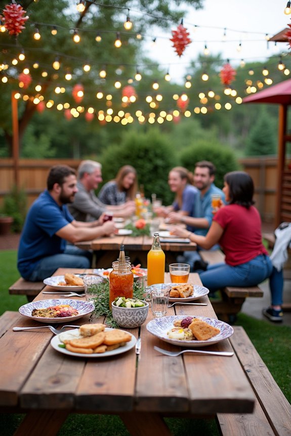 backyard tailgate experience setup