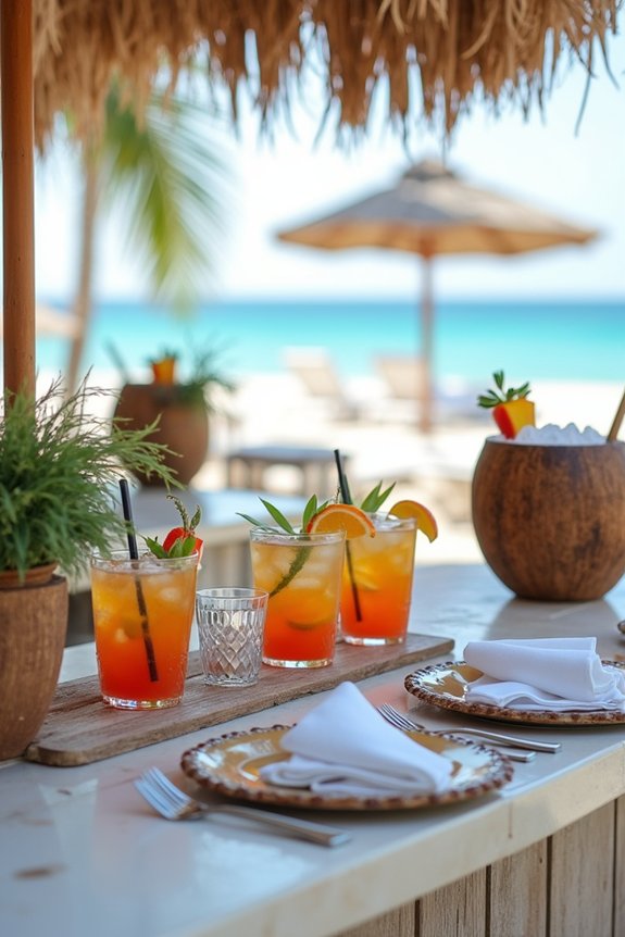 beach party drink station