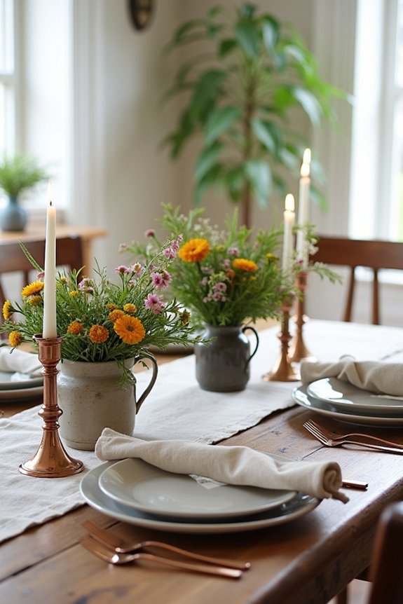 beautiful farm table decor