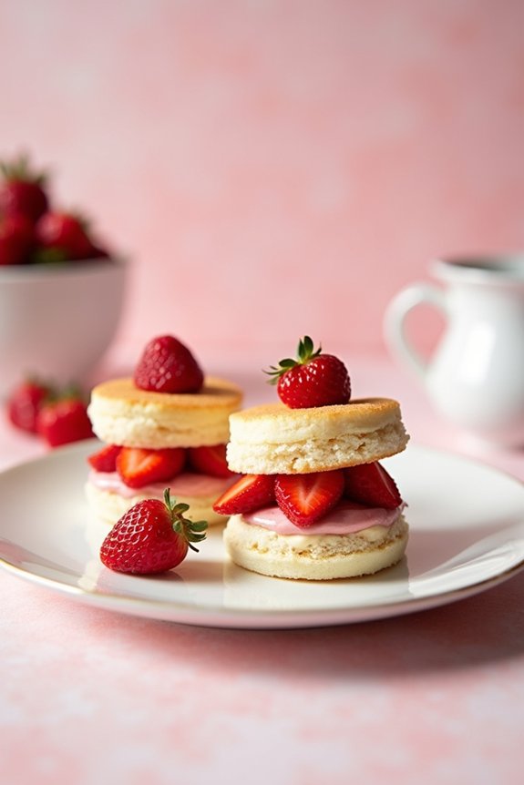 bite sized strawberry shortcake treats