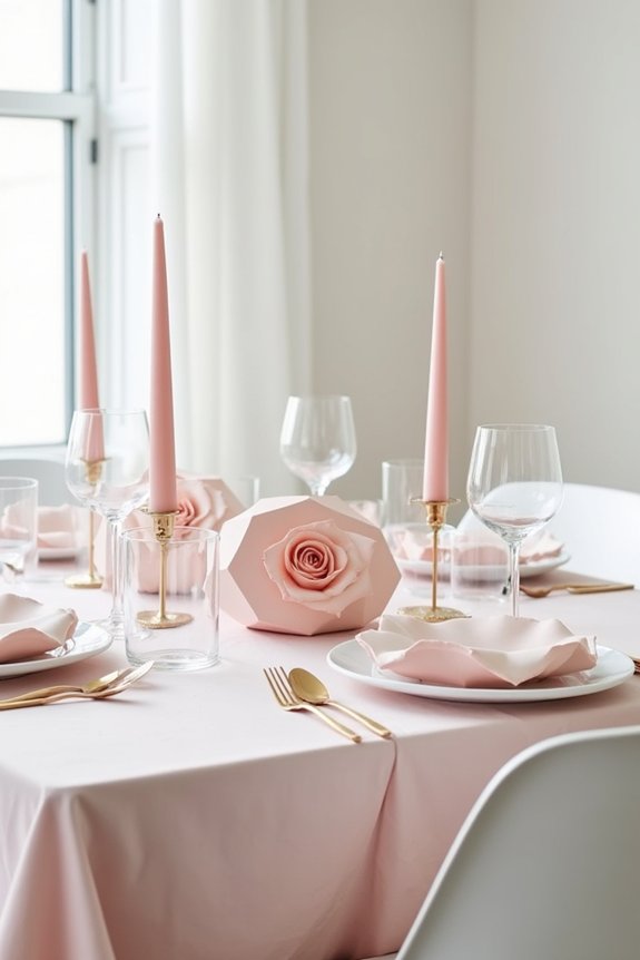 blush white minimalist elegance