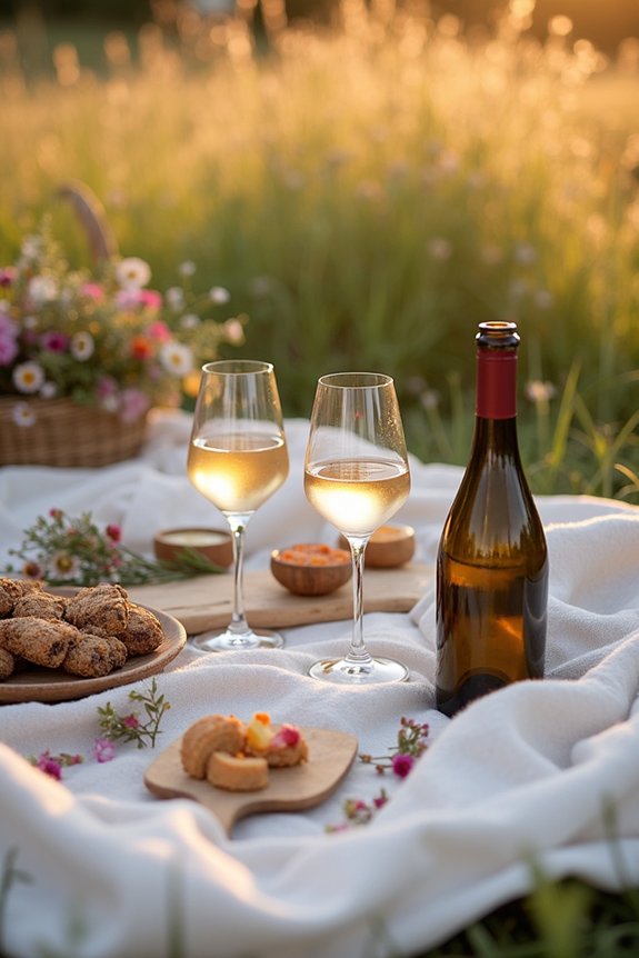 boho wine picnic elegance