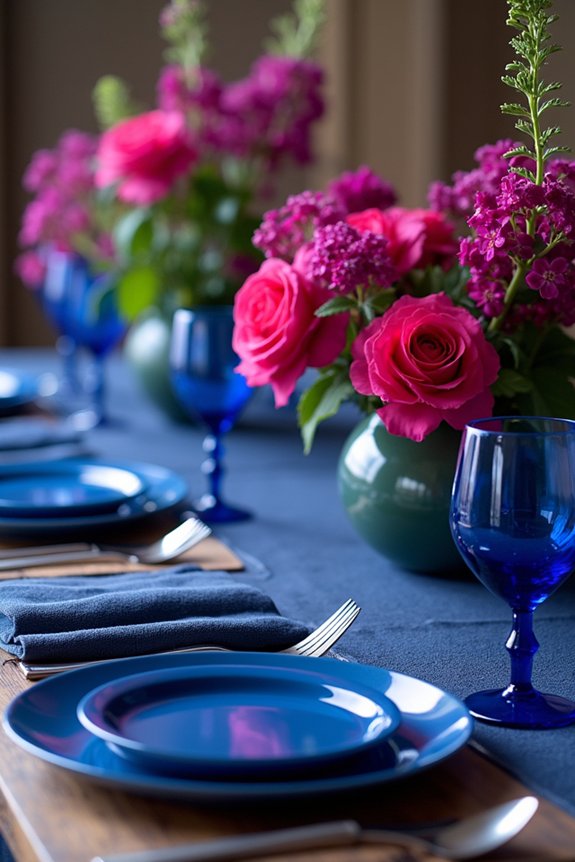 bold colorful tablescape design
