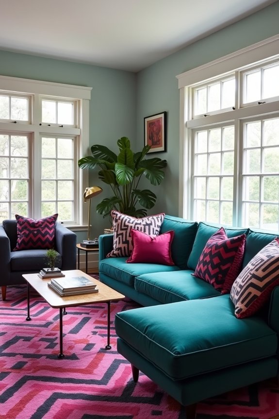 bold geometric party decor