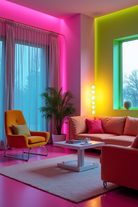 bold neon color explosion