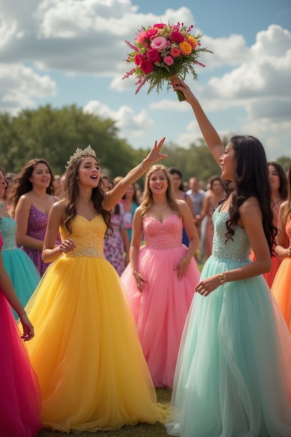 bouquet toss karaoke fun