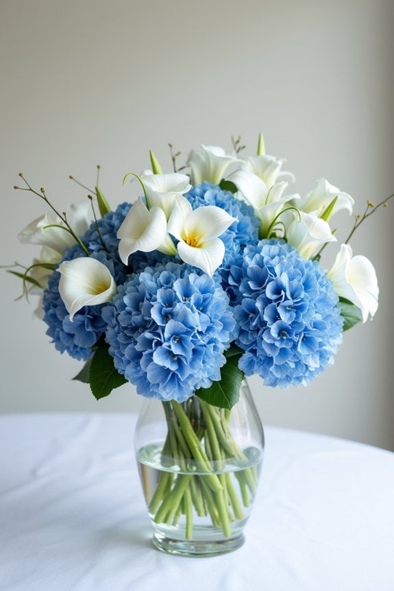 brand colored flower arrangement