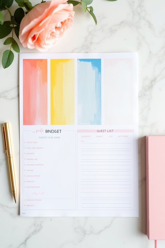 budget and guest list