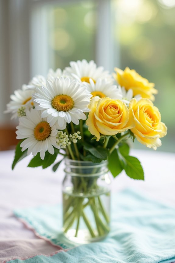 budget floral graduation centerpieces