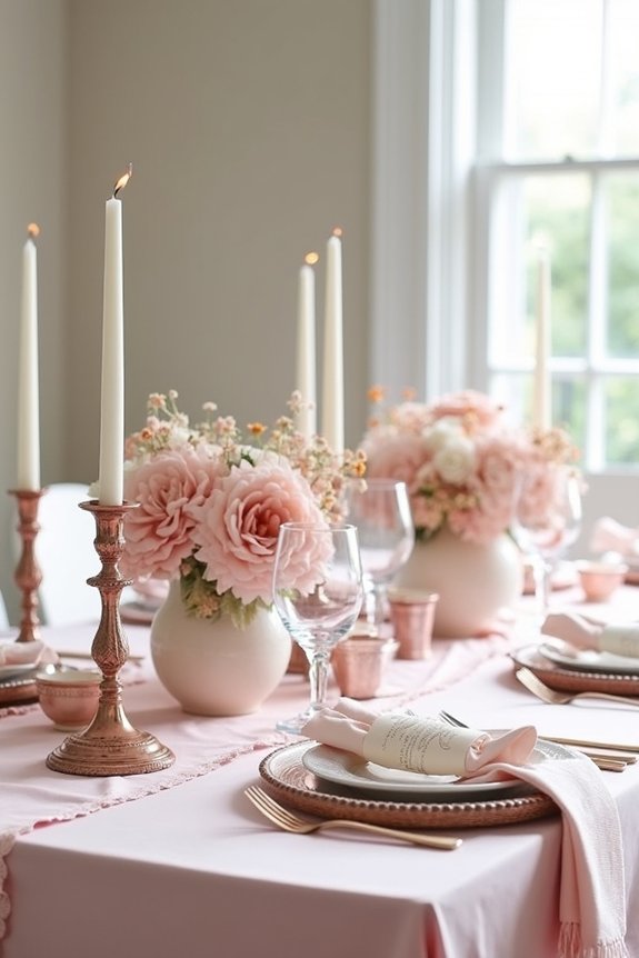 budget friendly blush tablescape swaps