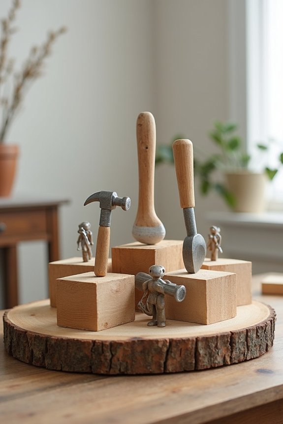 budget friendly construction centerpieces