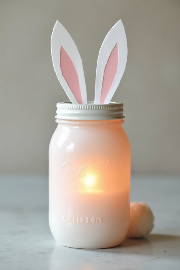 bunny luminary easter decor
