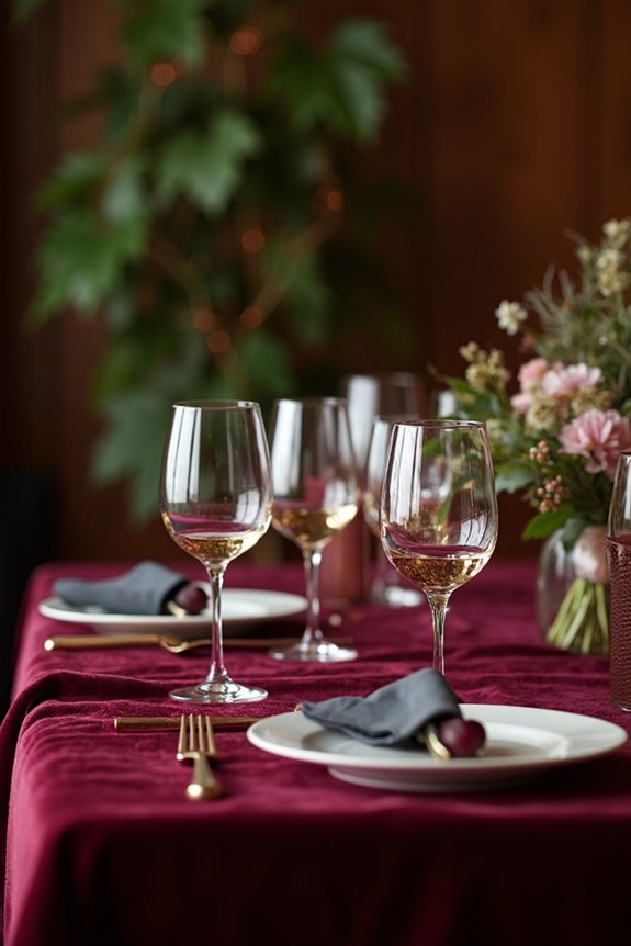 burgundy and gold elegance