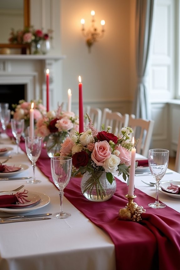 burgundy blush floral elegance