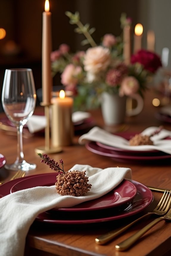 burgundy enhances elegant gatherings