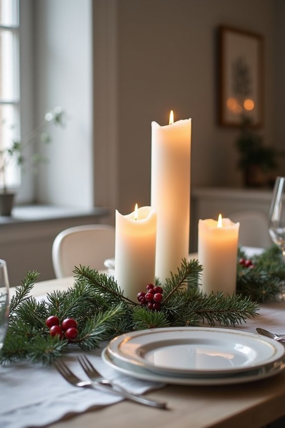 candlelight creates warm atmosphere
