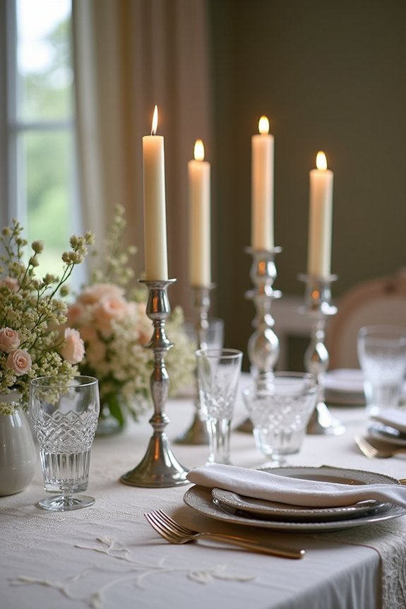 candlelight enhances dining atmosphere