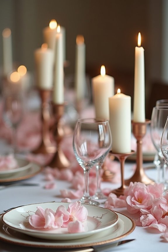 candlelight enhances intimate ambiance