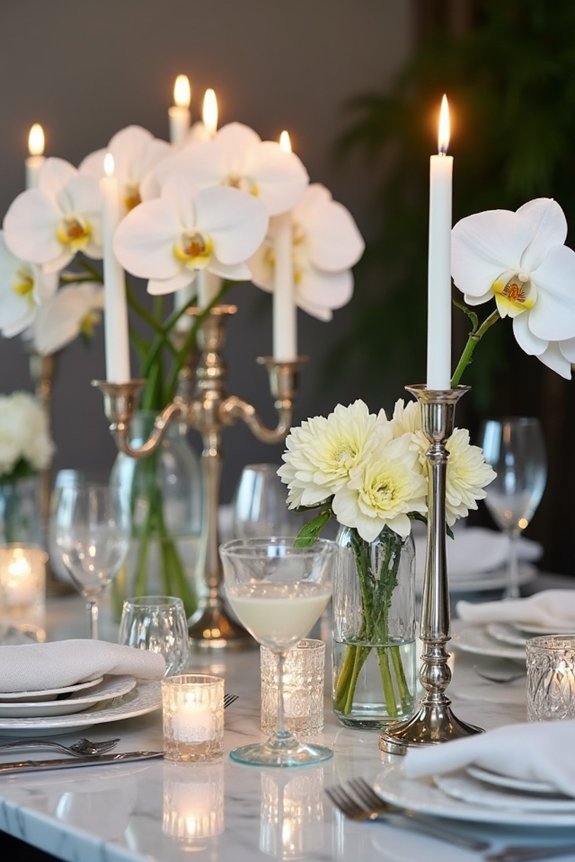 candlelight florals elegance ambiance