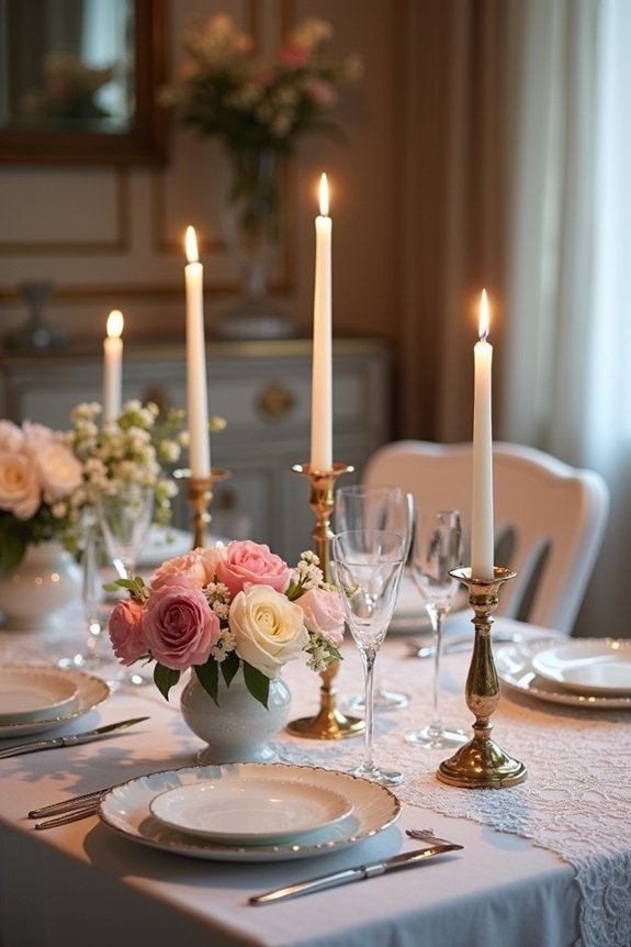 candlelight roses elegance romance