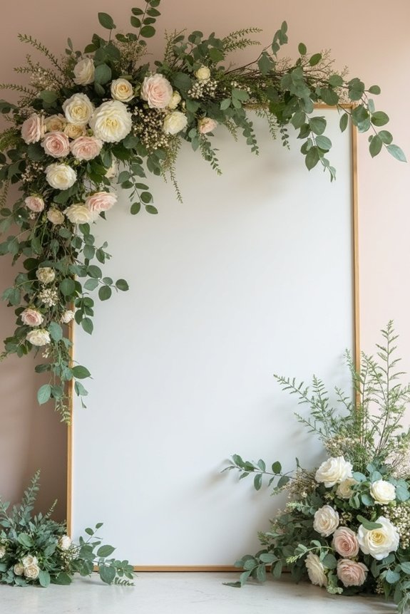 cascading greenery floral backdrop