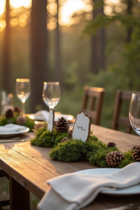 charming woodland place cards