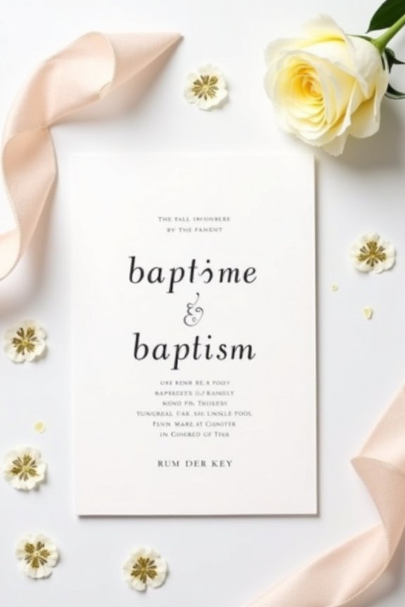 chic baptism invitation ideas