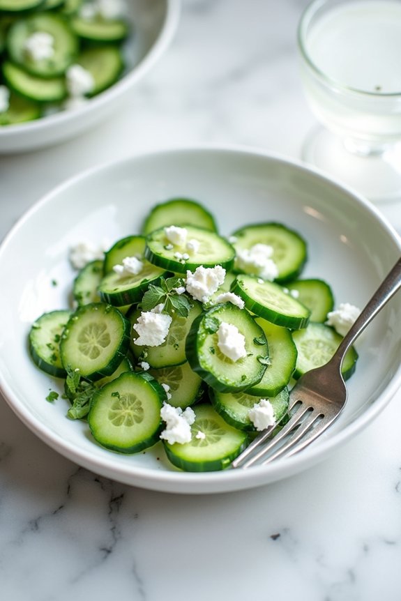 chilled cucumber herb salad