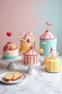 circus themed celebration cake designs