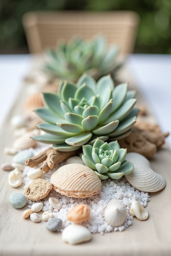 coastal centerpiece with shells