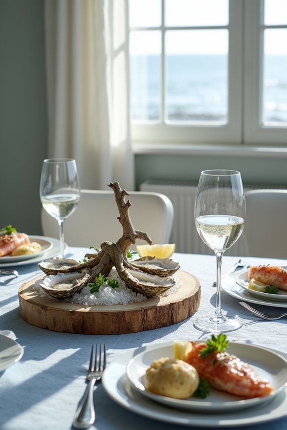 coastal seafood and seasonal vegetables
