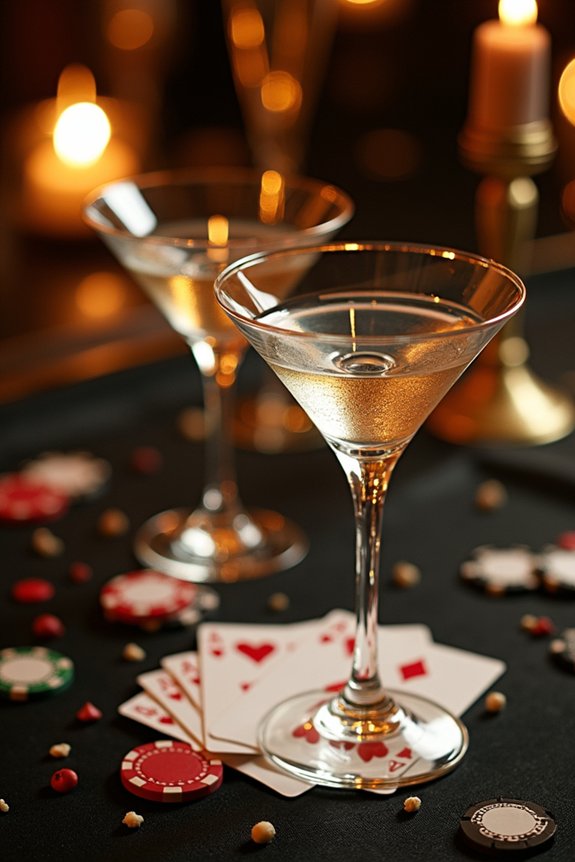 cocktail inspired table centerpieces