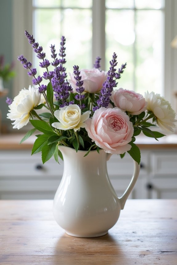 cohesive floral table arrangements
