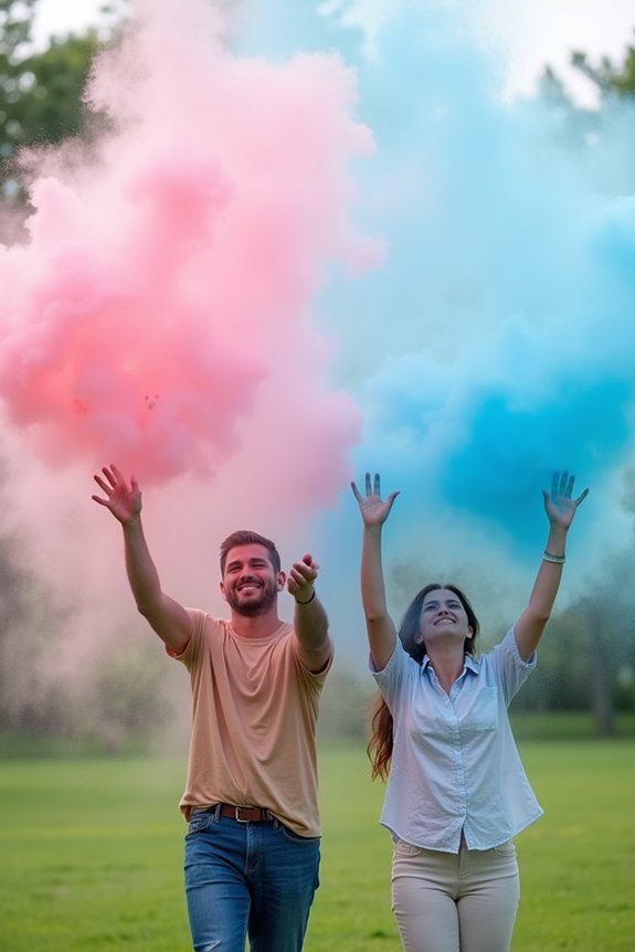 colorful balloon reveal party