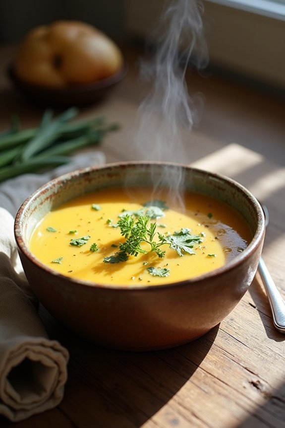 comforting potato leek soup