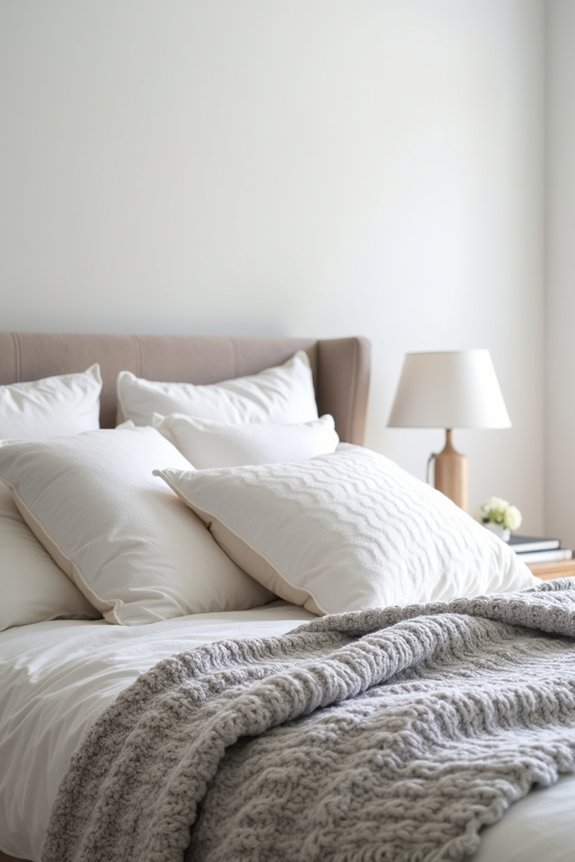 cozy layered bedding setup