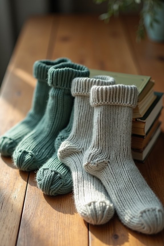 cozy literary themed socks slippers