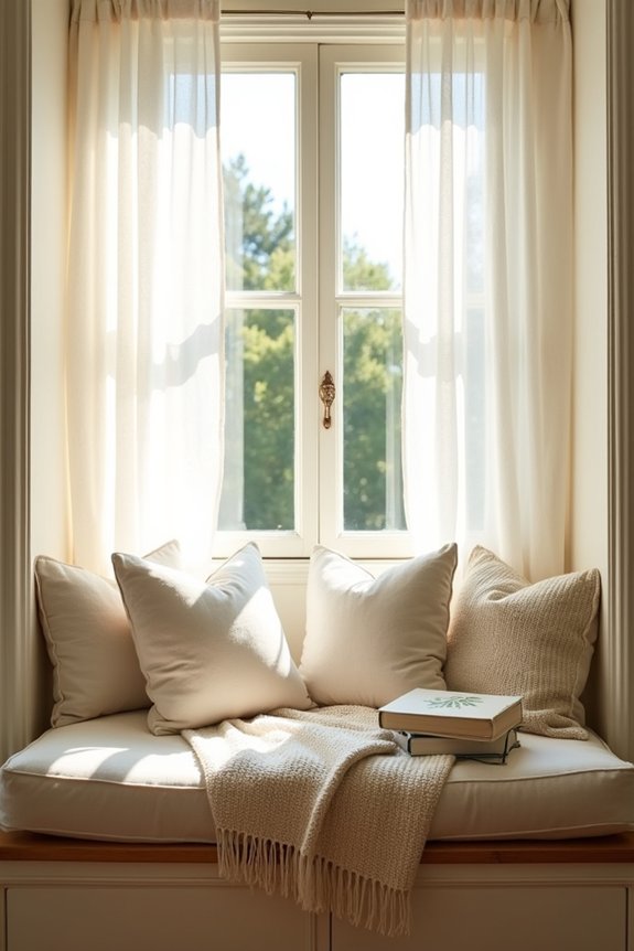 cozy reading nook setup