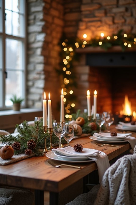 cozy winter dinner gathering