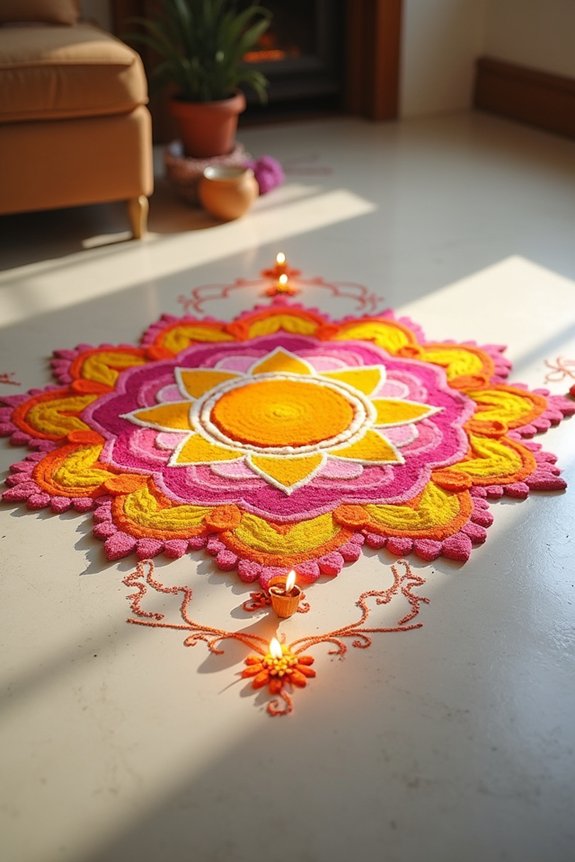 creative diwali floor designs
