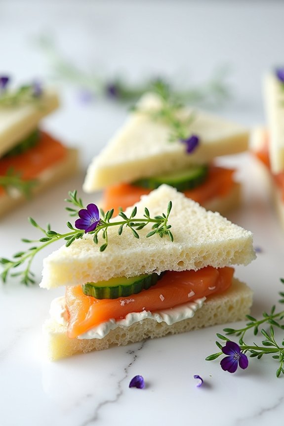 creative modern finger sandwiches