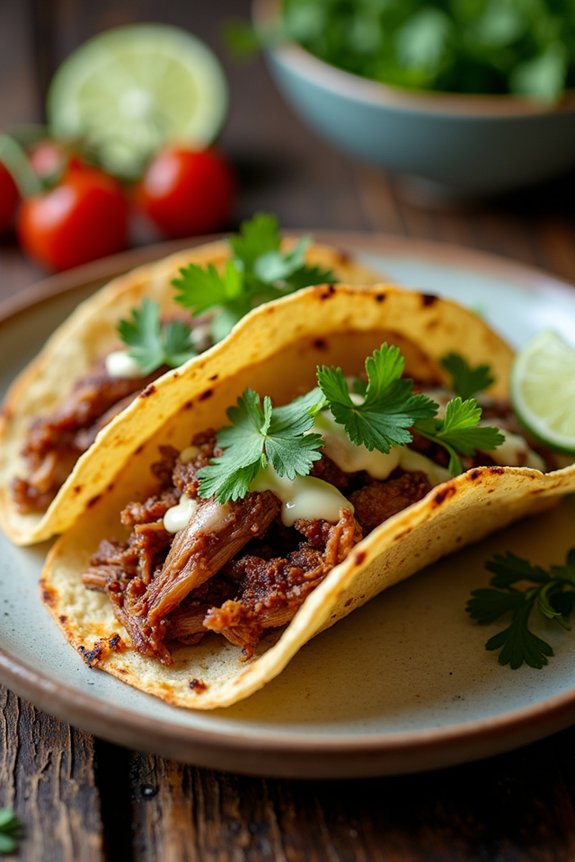 crispy tacos with crema