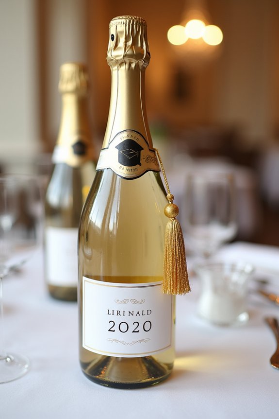 custom champagne bottle centerpieces
