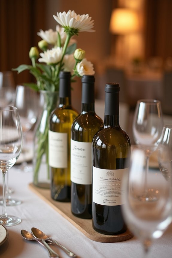 custom wine bottle centerpieces