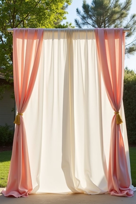 customizable fabric drapes setup