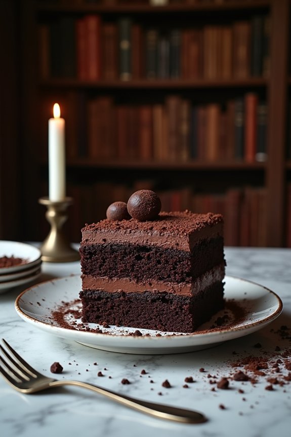 dark chocolate throughout menu