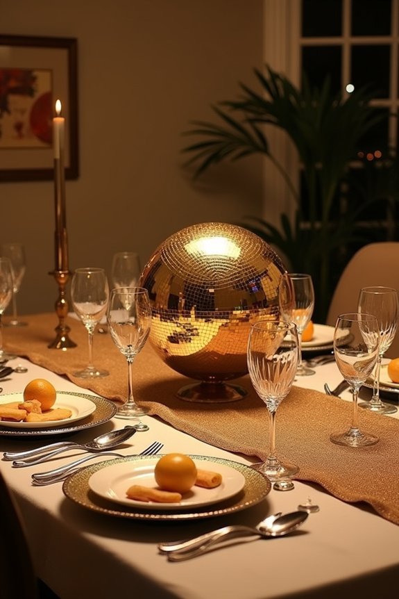 disco themed table decoration ideas